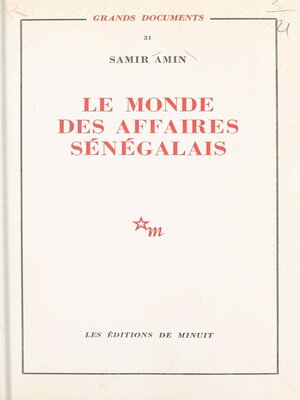 cover image of Le monde des affaires sénégalais